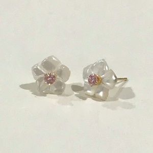 NWOT Beautiful Mother-of-Pearl Flower Earrings